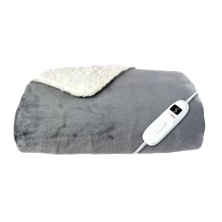StaySnug Sherpa Electric Heated Throw Grey