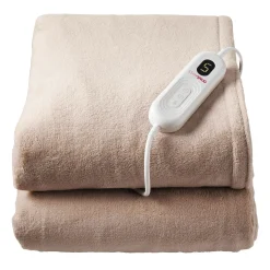 StaySnug Velvety Taupe Heated Throw