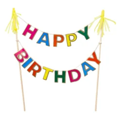 Talking Tables Happy Birthday Bunting Cake Decoration