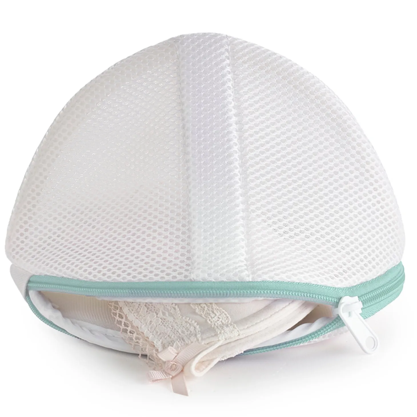 2 White Mesh Net Washing Bags For Bras - To Size GG